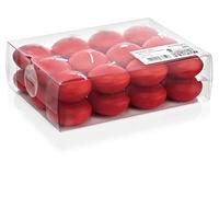 innaGLAS Lot de 24 Bougies flottantes Ornella, Rouge, Ø4,5cm, 4h - Bougies Chauffe-Plat