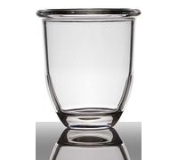 innaGLAS Pot à orchidée FYNNN, Conique/Rond, Transparent, 17cm, Ø15,5cm - Vase Transparent/Bougeoir