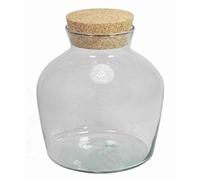 innaGLAS Récipient, Couvercle en liège, Cylindre/Rond, 30cm, Ø 12cm/Ø 29cm | en Verre Dieter, Transparent - Bocal à Confiture