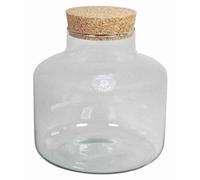 innaGLAS Récipient en Verre DOGAN, Couvercle en liège, Cylindre/Rond, Transparent, 21,5cm, Ø 21cm - Bocal à Confiture