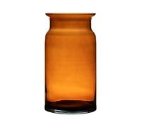 innaGLAS Vase à Fleurs en Verre Hanna Earth, Orange-Brun-Transparent, 29,5cm, Ø15cm - Vase de Table