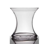 innaGLAS Vase à Fleurs en Verre LIZ, sablier - Rond, Transparent, 15cm, Ø 15cm - Petit Vase - Vase Transparent