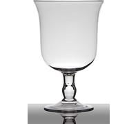 innaGLAS Vase à Fleurs en Verre Noelle sur Pied, Conique - Rond, Transparent, 29cm, Ø 19,5cm - Vase sur Pied - Vase Conique