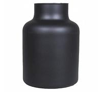 innaGLAS Vase à Fleurs en Verre Siara, Noir Mat, 20 cm, Ø 15 cm - Vase de Table