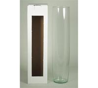 innaGLAS Vase à Poser au Sol en Verre MANRESA, Transparent, 50cm, Ø11,5cm - Vase décoratif