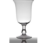 innaGLAS Vase à Poser au Sol en Verre Noelle sur Pied, Conique - Rond, Transparent, 37,5cm, Ø 23,5cm - Vase Conique - Vase Haut