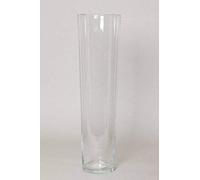 innaGLAS Vase à Poser au Sol KAIA, Entonnoir - Rond, Transparent, 70cm, Ø 17cm - Vase Haut - Vase à Fleurs