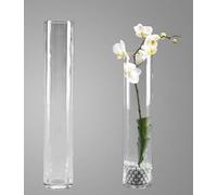 innaGLAS Vase à Poser au Sol Sansa, Cylindre/Rond, Transparent, 50cm, Ø9cm - Vase cylindrique/Vase Transparent