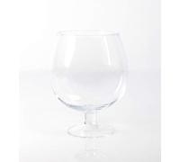 innaGLAS Vase Boule sur Pied - Grand Verre à Brandy Liam, Transparent, 20cm, Ø 15cm - Verre XXL - Verre géant