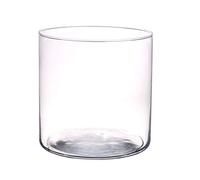 innaGLAS Vase Cylindre Sanny en Verre, Transparent, 19cm, Ø19cm - Vase à Fleurs/Photophore