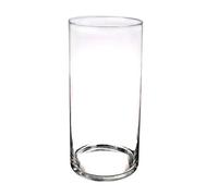 innaGLAS Vase Cylindre Sanya AIR en Verre, Transparent, 60cm, Ø19cm - Vase à Fleurs/Photophore