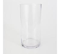 innaGLAS Vase cylindrique - Photophore en Verre Sansa, Transparent, 25cm, Ø 15cm - Vase en Verre Transparent - Vase Cylindre
