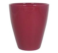 innaGLAS Vase en céramique, Rouge vin, 17cm, Ø13,5cm - Pot Fleurs/Pot céramique