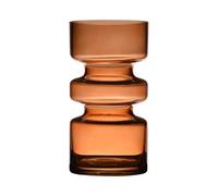 innaGLAS Vase en Verre Insolite TAMLIN, Orange-Brun-Transparent, 17cm, Ø9cm - Vase décoratif