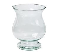 innaGLAS Vase en Verre ZANIYE sur Pied, Transparent, 20 cm, Ø 17 cm - Photophore déco