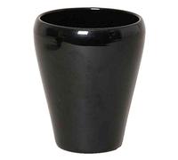 innaGLAS Vase orchidée, céramique, Noir, 17cm, Ø14cm - Pot Fleurs/Pot céramique