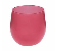 innaGLAS Verre à Bougie Chauffe-Plat BELISARIO, Rose Fuchsia, 8,5cm, Ø7,5cm - Bougeoir en Verre