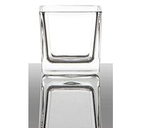 innaGLAS Verre à Bougie Kim, Cube/carré, Transparent, 6x6x6cm - Bougeoir/Photophore