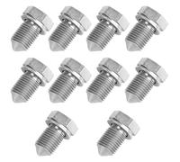 INNAL 10 Pièces Bouchon de Vidange Voiture en Acier au Carbone Filetage M14 x 1,5 Bouchons de Vidange D'huile avec Bague D'étanchéité pour Volkswagen Sagitar Magotan Golf Bora Jetta (Gris Argenté)