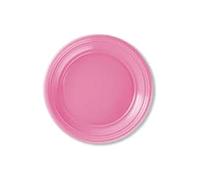 Innclean 50 assiettes à dessert rose réutilisables 17 cm 2 cf x 25 pièces (50 plats)