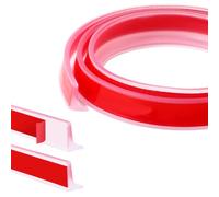 Innconee Lot de 2 protections de seuil de douche en silicone transparent L 99 cm