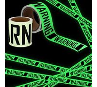 Innconee Ruban d'avertissement phosphorescent pour décoration d'Halloween - 5 m x 10 m - Décoration effrayante pour maison hantée - Intérieur et extérieur - Fournitures de fête à domicile