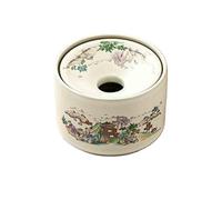 Inneneinrichtung Cendrier rond en céramique forme d'entonnoir, idéal for la maison et le salon. Protège de poussière du vent grâce à son couvercle für den Innen