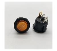 Inner copper ship type switch KCD1-105N three pin with light, 2nd gear circular switch hole 20MM NWPNLXEA(Gelb,250v)