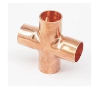 Inner Diameter 15x1mm Copper End Feed Cross 4 Ways Pipe Adapter Air Conditioner Refrigeration HSMXNEONJB