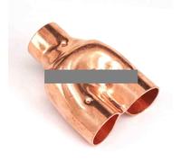 Inner Diameter 28mm Copper End Feed Equal Y-type 3 Way Pipe Fitting Plumbing for water oil