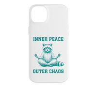 Inner, Peace Outer Chaos Drôle Raton Laveur Méditation Yoga Coque pour iPhone 14 Plus