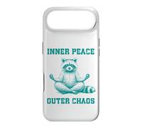 Inner, Peace Outer Chaos Drôle Raton Laveur Méditation Yoga Coque pour iPhone Air