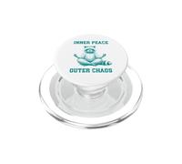 Inner, Peace Outer Chaos Drôle Raton Laveur Méditation Yoga PopSockets PopGrip pour MagSafe