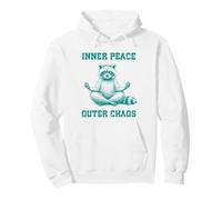 Inner, Peace Outer Chaos Drôle Raton Laveur Méditation Yoga Sweat à Capuche