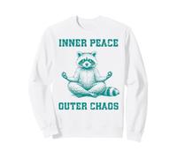 Inner, Peace Outer Chaos Drôle Raton Laveur Méditation Yoga Sweatshirt