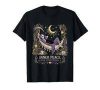 Inner Peace Outer Indifference Squelette Dark Humour T-Shirt Graphique avec Valeur
