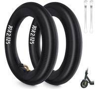 Inner Tube 10 X 2.125 (10 Inches), 2 Reinforced Air Tyres With 2 Tyre Poles, Reinforced Valve, Anti-Puncture Wheel Tyre Front/Rear For Electric Scooter