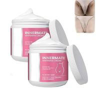 InnerMate Lot de 2 crèmes blanchissantes pour zone intime, crème éclaircissante pour zone privée, crème correcteur de taches sombres pour l'intérieur de la cuisse, ligne de bikini, aisselles