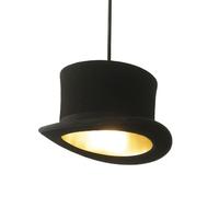 INNERMOST lampe à suspension avec le chapeau WOOSTER (Cylindre noir avec intérieur doré - Feutre et aluminium anodisé)