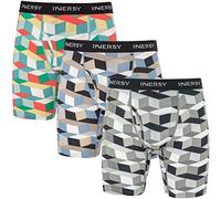 INNERSY Boxer Long Homme en Maille Léger Calecon Anti Frottement Lot de 3 | Calecons Hommes Ouverte, Sous-vêtement Polyamide Élastique, Calson Séchage Rapide Doux, Sans Étiquette, Sport et Quotidien