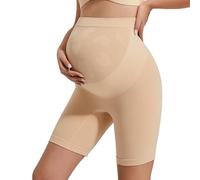 INNERSY Culotte Grossesse Maternité Beige Shorty sous Jupe Anti frottement Legging Court Enceinte (M, Beige)
