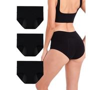 INNERSY Culotte Menstruelle Absorbante Femme Coton Taille Haute Slip Post Accouchement Lot de 3 (Doit être utilisé avec des tampons)