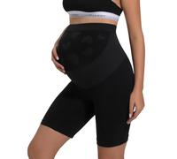 INNERSY Shorty Maternité Noir Taille Haute Culotte de Grossesse Panty Anti Frottement sans Couture (XXL,Noir)