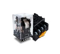 Innfeeltech 1 pièce Relais électromagnétique de puissance 12V DC avec, 11 Pin 10A Relais de bobine avec socle JTX-3C