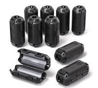 Innfeeltech 10 Pcs Ferrite Ring Core Black Clip-on Ferrite Core EMI Noise Suppressor Cable clip with 13mm inner diameter for USB Cords, Audio and Video Cable Power Cord