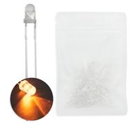 Innfeeltech 100pcs 3mm blanc ampoule jaune lumière LED Diode lampe DC 1.9v ~ 2.1v 20ma 3mm Electronic Emission element diode électroluminescente LED