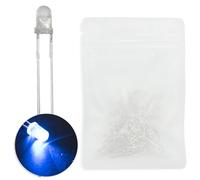 Innfeeltech 100pcs 3mm blanc ampoule lumière bleue LED Diode lampe DC 2.7v ~ 3.4v 20ma 3mm Electronic Emission element diode électroluminescente LED