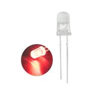 Innfeeltech 100pcs 5mm ampoule blanche lumière rouge LED Diode lampe DC 1.9v ~ 2.1v 20ma 5mm Electronic Emission element diode électroluminescente LED