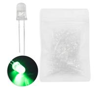 Innfeeltech 100pcs 5mm ampoule blanche lumière verte LED Diode lampe DC 1.9v ~ 2.1v 20ma 5mm Electronic Emission element diode électroluminescente LED