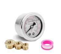 Innfeeltech 1pcs 40mm manomètre BSP 1/8 "0-14 Bar 0~200 PSI avec trois pièces manchon 1/8" à 1/4 ", 1/8" à 3/8 "et 1/8" à 1/2 "et une bande de polytétrafluoroéthylène, axial